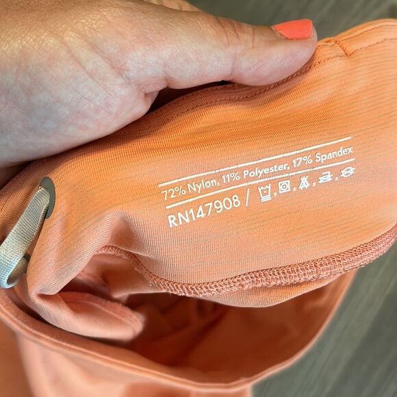 OUTDOOR VOICES TECHSWEAT FLEX LEGGINGS BEAUTIFUL CORAL ORANGE COLOR SIZE MEDIUM - Picture 8 of 9